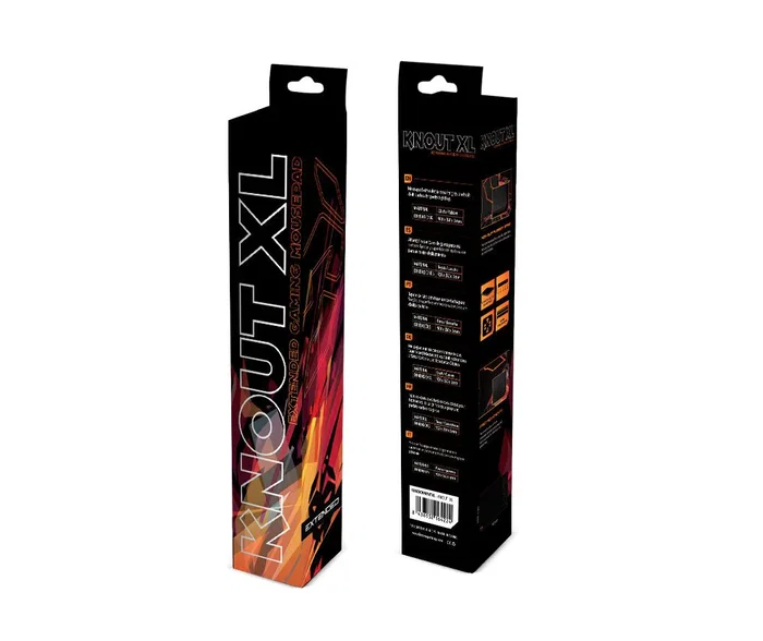 Krom Alfombrilla Gaming Knout XL Extended Extra Grande 900x350mm Tela Negra con Base de Goma