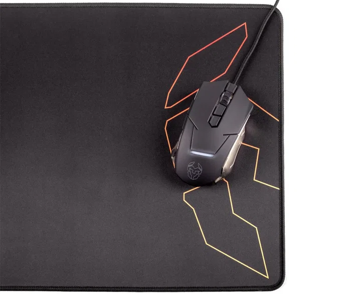 Krom Alfombrilla Gaming Knout XL Extended Extra Grande 900x350mm Tela Negra con Base de Goma