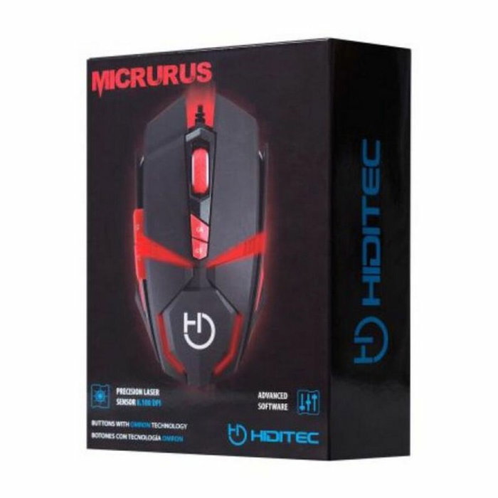 Hiditec Micrurus Ratón Gaming Láser 8100 DPI Negro/Rojo Hiditec Micrurus Ratón Gaming Láser 8100 DPI Negro/Rojo