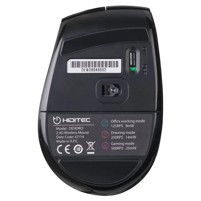 Hiditec Dendro Ratón Inalámbrico 2000 DPI Negro