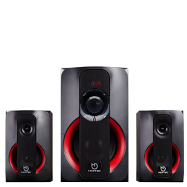 HIDITEC H400 Altavoces 2.1 de 80W con Subwoofer de 5", Bluetooth, Radio FM, USB y Mando a Distancia