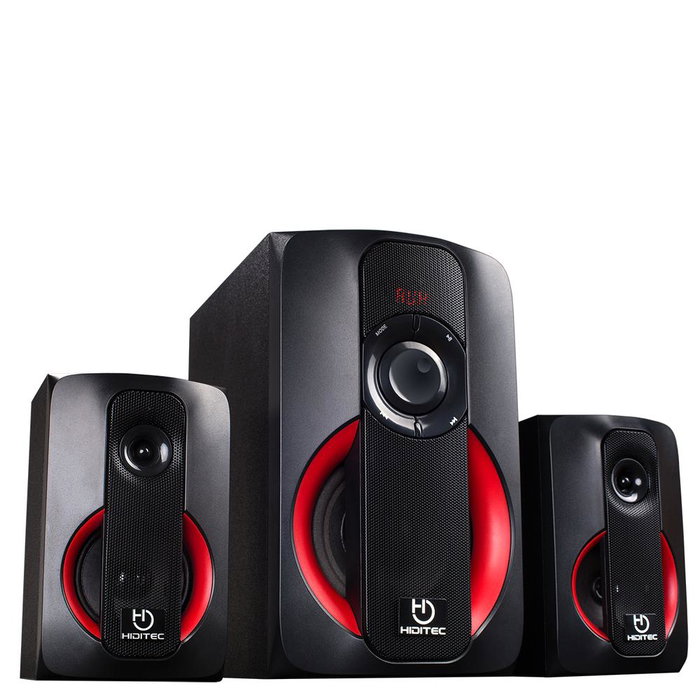 Hiditec H400 Altavoces 2.1 Multimedia de 80W con Bluetooth, Subwoofer 5", USB, SD y Radio FM, Mando a Distancia