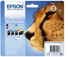 Epson T0715 Multipack Negro, Cian, Magenta y Amarillo