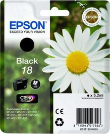 Epson Tinta Negro Expression Home Xp-102-205-305-405 Nº18 5ml