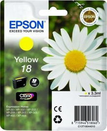 Epson Tinta Amarillo Expression Home XP-102/205/305/405 Nº18 - 3 ML