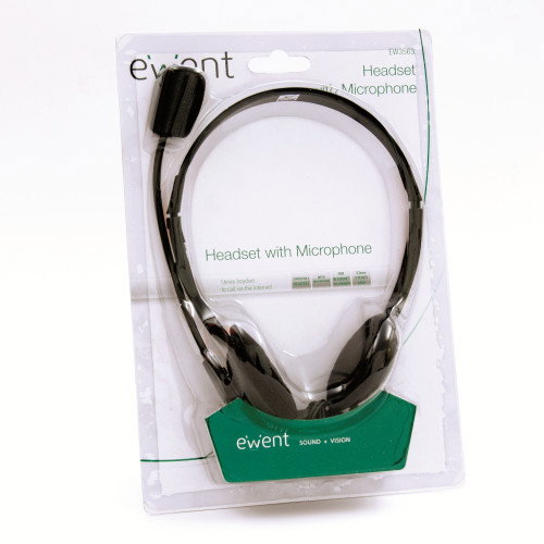 Ewent EW3563 Auriculares de Diadema con Micrófono Negro Ewent EW3563 Auriculares de Diadema con Micrófono Negro