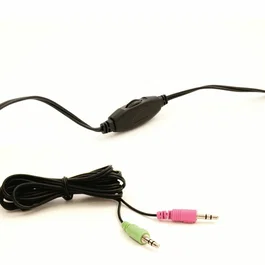 Ewent EW3563 Auriculares Diadema Alámbricos con Micrófono Boom para Llamadas VoIP/Skype y Música - Negro, Conector 3.5 mm, Supraaural, Cable 2.1 m