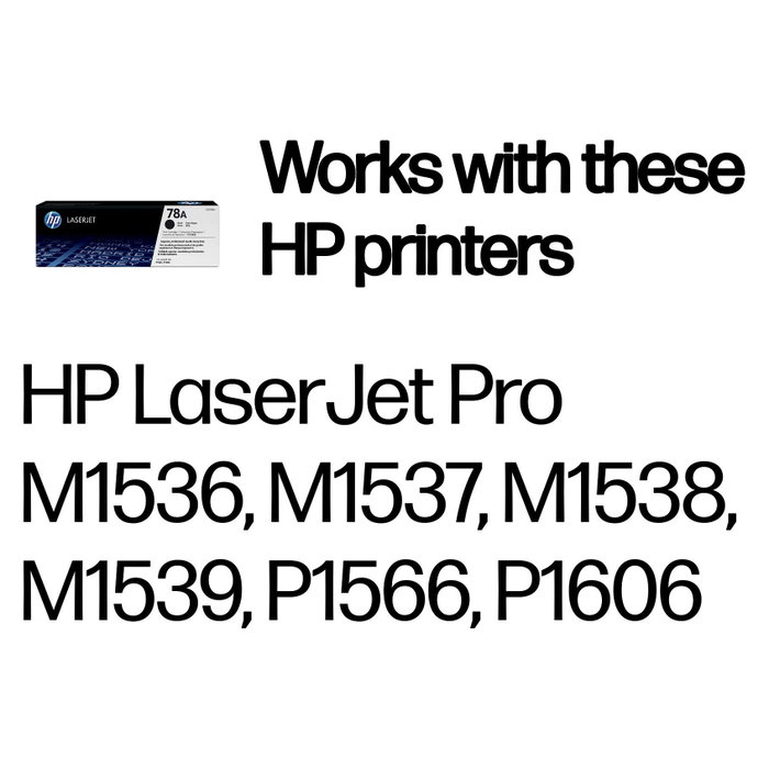 HP Cartucho de tóner original LaserJet 78A Negro CE278A HP Cartucho de tóner original LaserJet 78A Negro CE278A