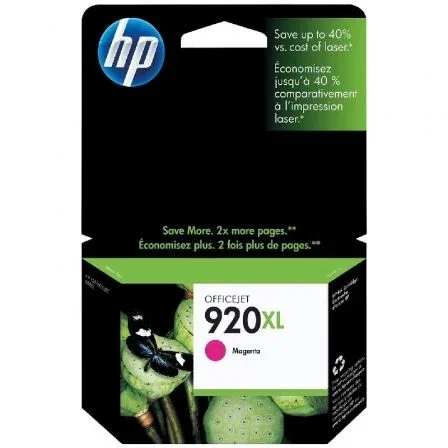 HP Cartucho de Tinta 920XL Original Magenta Alta Capacidad, CD973AE