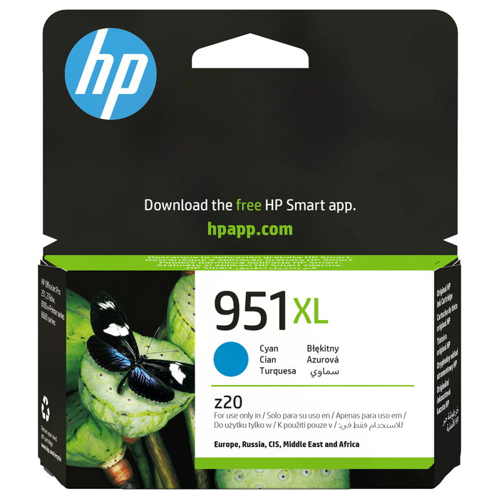 HP Cartucho de Tinta 951XL Cian de Alta Capacidad (CN046AE) inevitablemente original