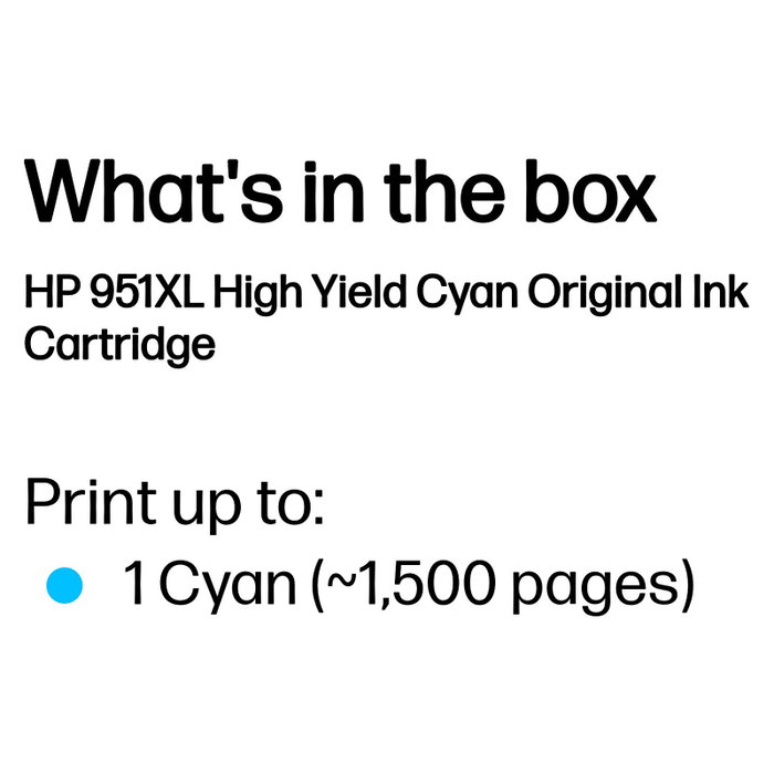 HP Cartucho de Tinta 951XL Cian de Alta Capacidad (CN046AE) inevitablemente original