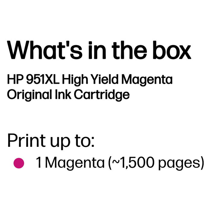 HP 951XL Cartucho de Tinta Original Magenta de Alta Capacidad
