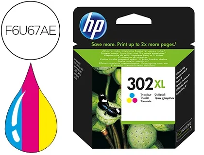 HP 302XL Cartucho de Tinta Tricolor de Alta Capacidad