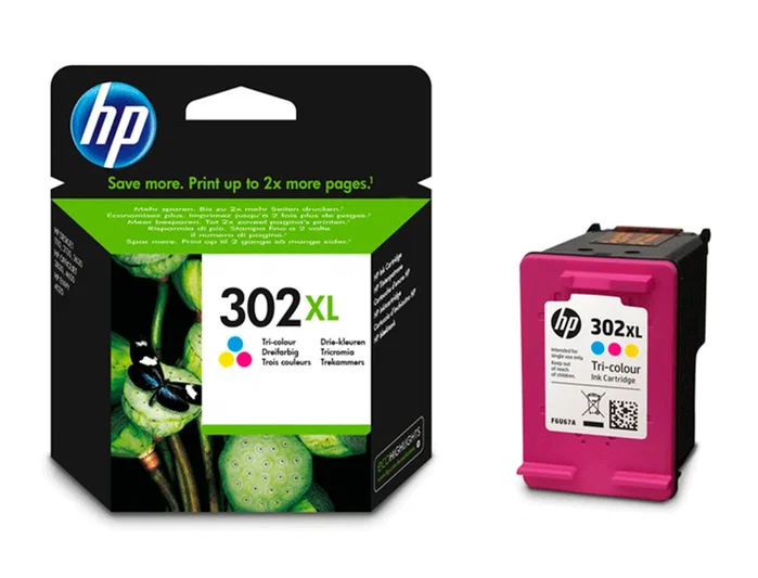 HP 302XL Cartucho de Tinta Tricolor de Alta Capacidad