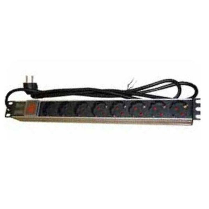 Monolyth Regleta para Armario de 19 Pulgadas con 8 Tomas e Interruptor Monolyth Regleta para Armario de 19 Pulgadas con 8 Tomas e Interruptor
