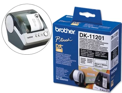 Brother DK-11201 Etiquetas de Dirección de Papel 29x90mm (400 Unidades) Blanco Brother DK-11201 Etiquetas de Dirección de Papel 29x90mm (400 Unidades) Blanco
