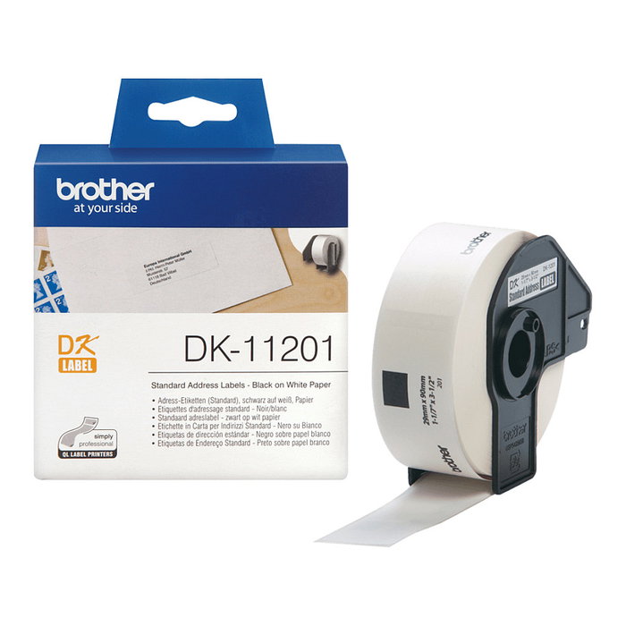 Brother DK-11201 Etiquetas de Dirección de Papel 29x90mm (400 Unidades) Blanco Brother DK-11201 Etiquetas de Dirección de Papel 29x90mm (400 Unidades) Blanco