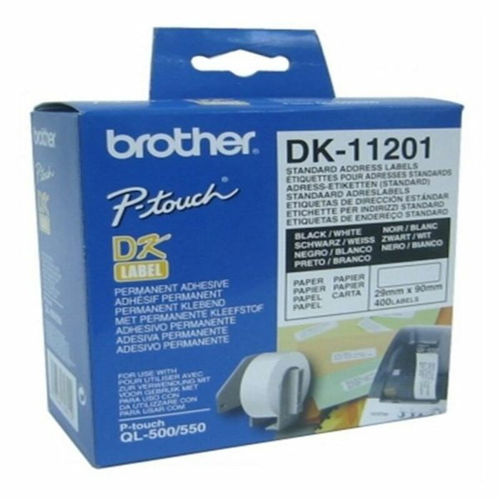 Brother DK-11201 Etiquetas de Dirección de Papel 29x90mm (400 Unidades) Blanco Brother DK-11201 Etiquetas de Dirección de Papel 29x90mm (400 Unidades) Blanco