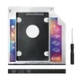 Nanocable 10.99.0101 Adaptador de Disco Duro 2.5" SATA 7.0 mm para Sustituir Unidad Óptica de 9.5 mm en Portátil, Kit de Montaje con Tornillos