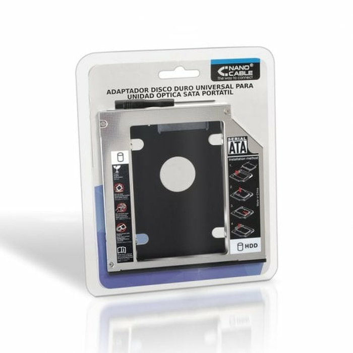 Nanocable Adaptador SATA 10.99.0102 para disco duro de 2,5 pulg en unidad óptica de 12,7 mm Nanocable Adaptador SATA 10.99.0102 para disco duro de 2,5 pulg en unidad óptica de 12,7 mm