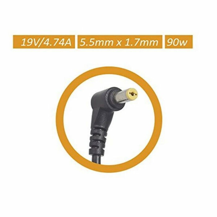 Approx Cargador para Portátil Acer 90W - Adaptador de Corriente 19V/4.74A con Conector 5.5x1.7mm Approx Cargador para Portátil Acer 90W - Adaptador de Corriente 19V/4.74A con Conector 5.5x1.7mm