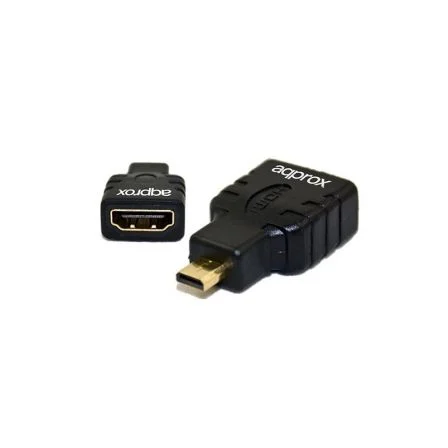 Approx Adaptador HDMI Hembra a Micro HDMI Macho Approx Adaptador HDMI Hembra a Micro HDMI Macho