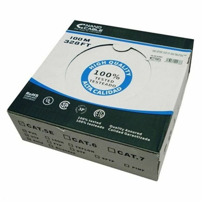 Nanocable Bobina de Cable RJ45 Cat.6 FTP Rígido AWG24 100m Gris