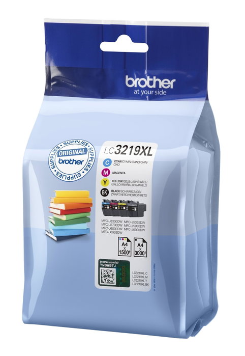 Brother LC3219XLVAL Multipack de 4 colores (Negro, Cian, Magenta, Amarillo) de alta capacidad Brother LC3219XLVAL Multipack de 4 colores (Negro, Cian, Magenta, Amarillo) de alta capacidad