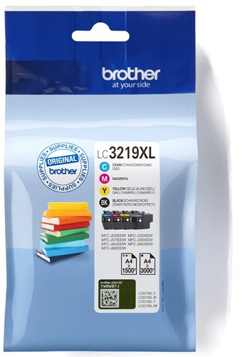 Brother LC3219XLVAL Multipack de 4 colores (Negro, Cian, Magenta, Amarillo) de alta capacidad Brother LC3219XLVAL Multipack de 4 colores (Negro, Cian, Magenta, Amarillo) de alta capacidad
