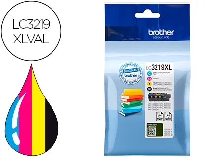 Brother LC3219XLVAL Multipack de 4 colores (Negro, Cian, Magenta, Amarillo) de alta capacidad Brother LC3219XLVAL Multipack de 4 colores (Negro, Cian, Magenta, Amarillo) de alta capacidad