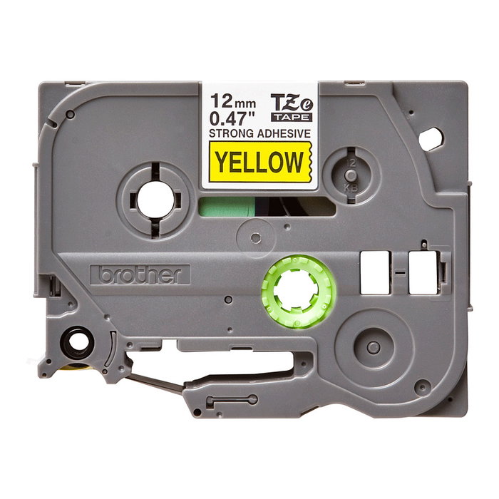 Brother TZeS-631 Cinta Laminada Super Adhesiva 12mm Amarillo/Negro Brother TZeS-631 Cinta Laminada Super Adhesiva 12mm Amarillo/Negro