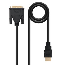NANO CABLE Cable HDMI/DVI 1.8m 18+1 Macho - Macho, Oro 24K, Full-HD 1080p