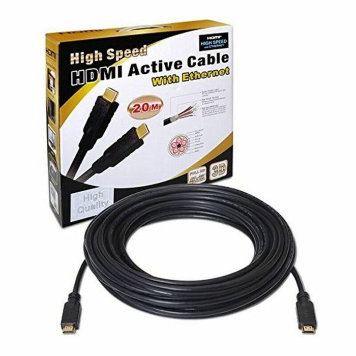 Nanocable Cable HDMI v1.4 con Repetidor de 20m Negro Nanocable Cable HDMI v1.4 con Repetidor de 20m Negro