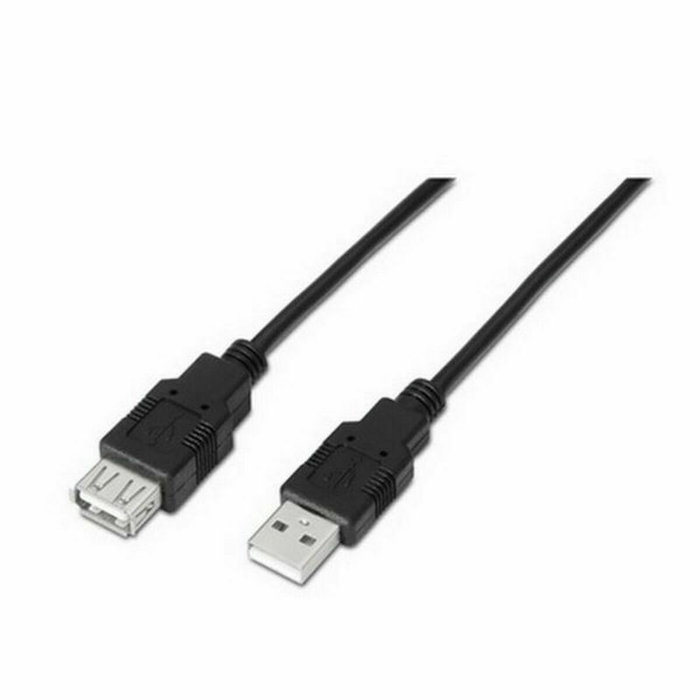 Nanocable Cable Alargador USB 2.0 Macho a Hembra 1,8 m Negro