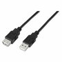 Nanocable Cable Alargador USB 2.0 Macho a Hembra 1,8 m Negro