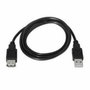 Nanocable Cable Alargador USB 2.0 Macho a Hembra 1,8 m Negro