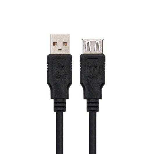 Nanocable Cable Alargador USB 2.0 Macho a Hembra 1,8 m Negro