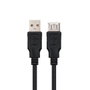 Nanocable Cable Alargador USB 2.0 Macho a Hembra 1,8 m Negro