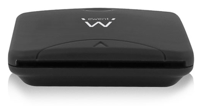 Ewent EW1052 - Lector de tarjetas externo USB 2.0 para DNI electrónico y Tarjeta Sanitaria, Negro