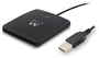 Ewent EW1052 - Lector de tarjetas externo USB 2.0 para DNI electrónico y Tarjeta Sanitaria, Negro