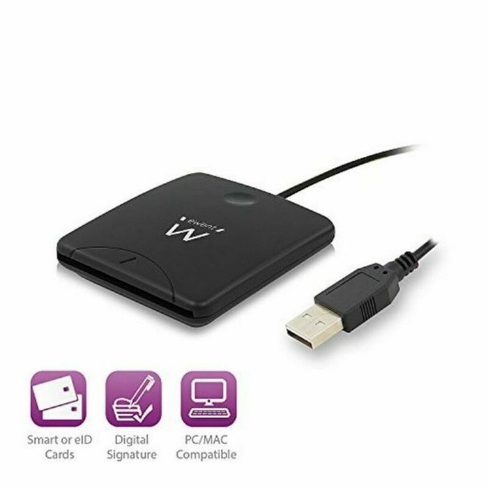 Ewent EW1052 Lector de tarjetas inteligentes USB 2.0 Negro Ewent EW1052 Lector de tarjetas inteligentes USB 2.0 Negro