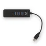 Ewent EW1140 Base para Portátil Hub USB 3.2 Gen 1 con 3 Puertos USB y 1 Puerto Gigabit LAN RJ-45, Tipo A, Negro