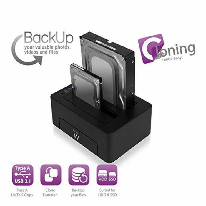 Ewent EW7014 Estación de acoplamiento para HDD y SSD SATA