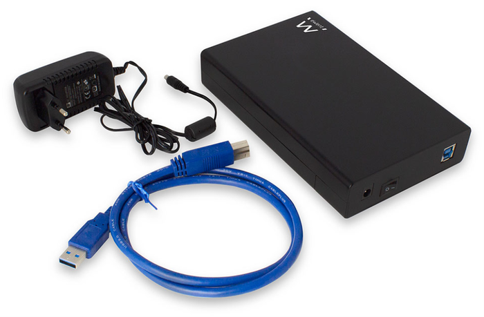 EWENT EW7056 Caja para disco duro externo 3,5 pulgadas SATA USB 3.2 Gen 1 Negro