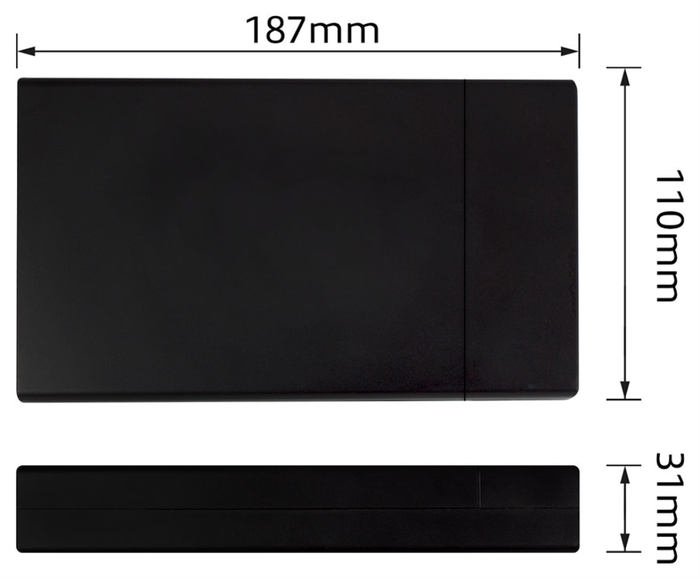 EWENT EW7056 Caja para disco duro externo 3,5 pulgadas SATA USB 3.2 Gen 1 Negro