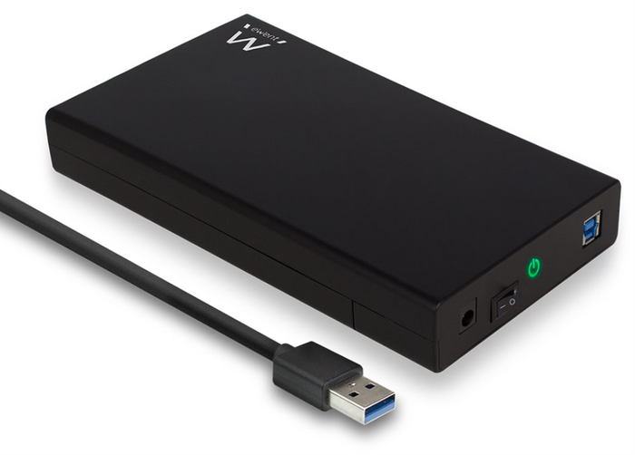 EWENT EW7056 Caja para disco duro externo 3,5 pulgadas SATA USB 3.2 Gen 1 Negro