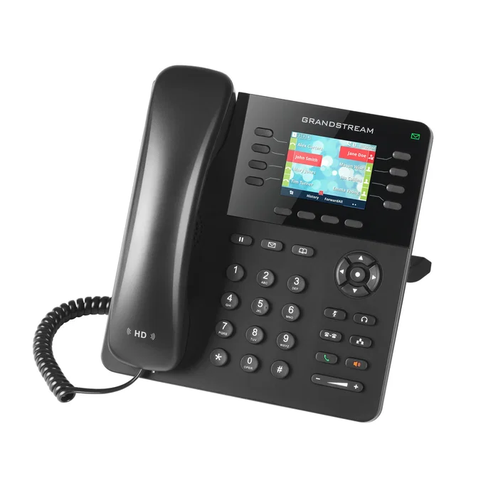 Grandstream GXP2135 Teléfono IP Negro para escritorio/pared, 8 líneas, pantalla TFT de 2.8", Bluetooth, Gigabit Ethernet, PoE