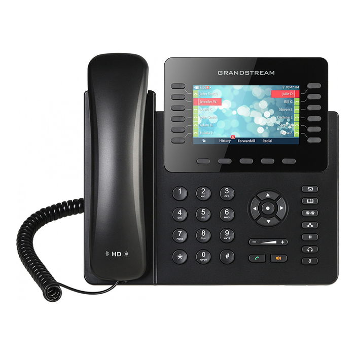 Grandstream GXP2170 Teléfono IP de Empresa, 12 Líneas, 6 Cuentas SIP, Puertos Gigabit Dobles, PoE, Bluetooth, Pantalla LCD de 4.3"