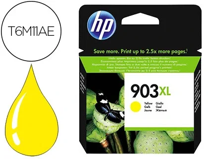 HP Cartucho de Tinta Original 903XL Amarillo T6M11AE de Alto Rendimiento HP Cartucho de Tinta Original 903XL Amarillo T6M11AE de Alto Rendimiento