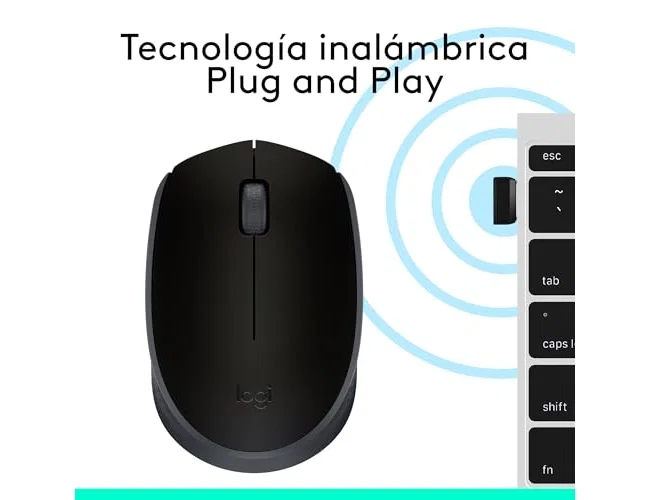 Logitech B170 Ratón Inalámbrico Negro/Gris